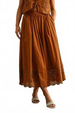 NEW MIOU MUSE women's bloom skirt in terracotta